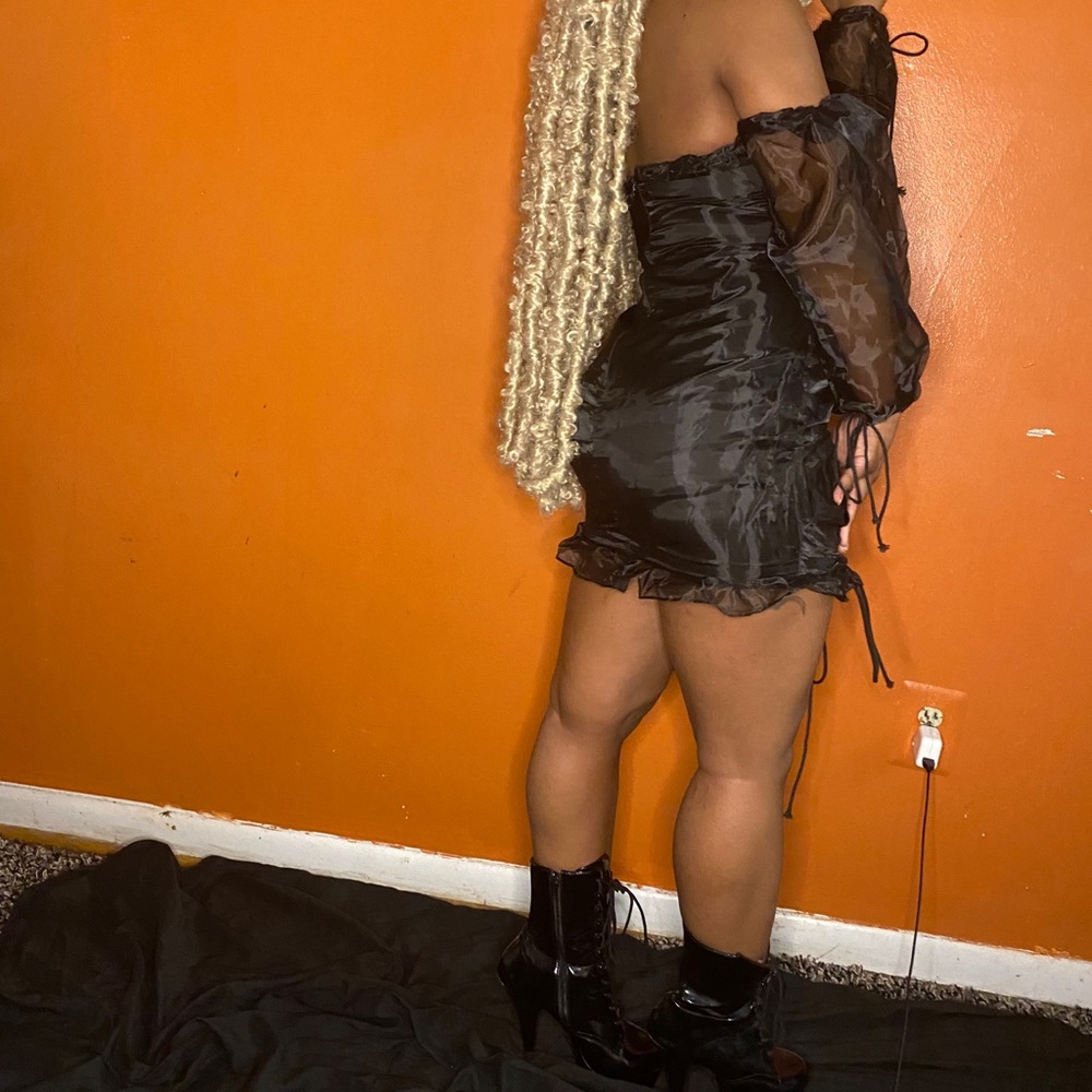 Black mini dress